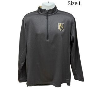 Vegas Golden Knights Fanatics Authentic Pro Mens L 1/4 Zip Pullover NHL Gray